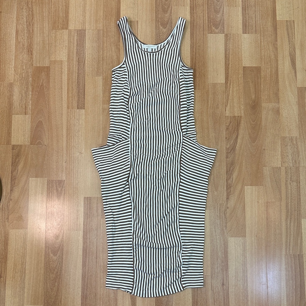 Chiara Nannini XS Pocketed Striped Midi Dress